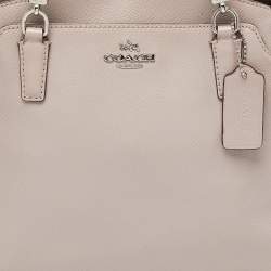Pre Owned Coach Beige Leather Minetta Satchel