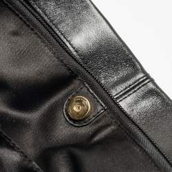 Pre Owned حقيبة يد كوتش أشللى جلد نقش ثعبان وكانفاس شهير بيج