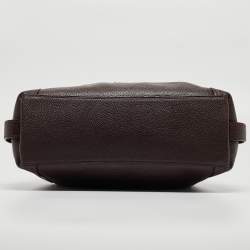 Pre Owned Coach Dark Burgundy Leather Edie Satchel