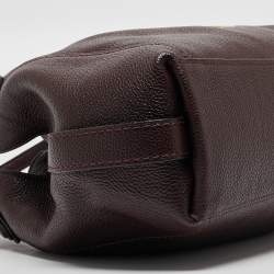 Pre Owned Coach Dark Burgundy Leather Edie Satchel
