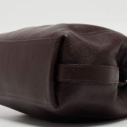 Pre Owned Coach Dark Burgundy Leather Edie Satchel