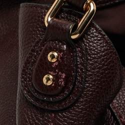 Pre Owned Coach Dark Burgundy Leather Edie Satchel