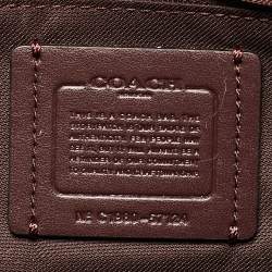 Pre Owned Coach Dark Burgundy Leather Edie Satchel