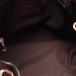 Pre Owned Coach Dark Burgundy Leather Edie Satchel