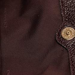 Pre Owned Coach Dark Burgundy Leather Edie Satchel