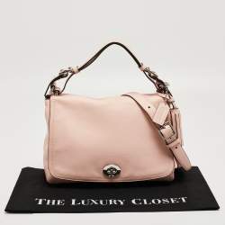 Pre Owned Coach Blush Pink Leather Legacy Romy Top Handle Bag 