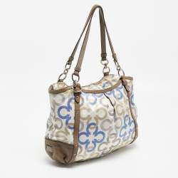 Coach Multicolor Signature Satin and Leather Hobo