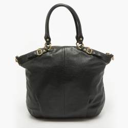 Pre Owned Coach Black Leather Sophia Madison Tote
