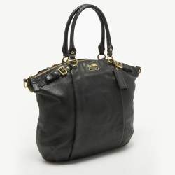 Pre Owned Coach Black Leather Sophia Madison Tote