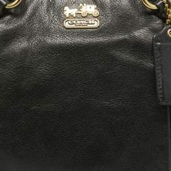 Pre Owned Coach Black Leather Sophia Madison Tote