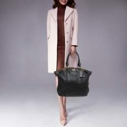 Pre Owned Coach Black Leather Sophia Madison Tote