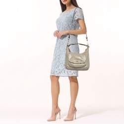 Coach Grey Python Embossed Leather and Leather Kristin Hobo