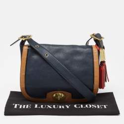 Pre Owned Coach Multicolour Leather Turnlock Flap Crossbody Bag