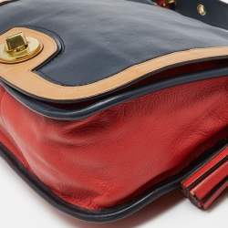 Pre Owned Coach Multicolour Leather Turnlock Flap Crossbody Bag