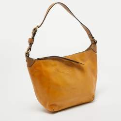 Coach Yellow Patent Leather Mini Logo Hobo
