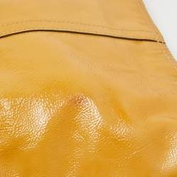 Coach Yellow Patent Leather Mini Logo Hobo