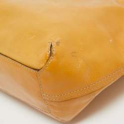 Coach Yellow Patent Leather Mini Logo Hobo