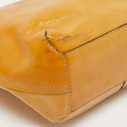 Coach Yellow Patent Leather Mini Logo Hobo