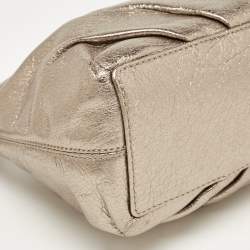 Coach Metallic Bronze Leather Baguette Bag