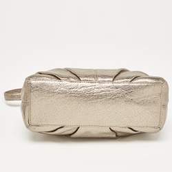 Coach Metallic Bronze Leather Baguette Bag