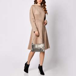 Coach Metallic Bronze Leather Baguette Bag