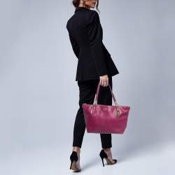 Pre Owned Coach Magenta Leather Ava Tote