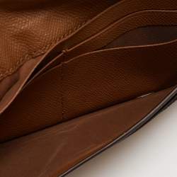 Pre Owned Coach Brown Leather Flap Continental Wallet