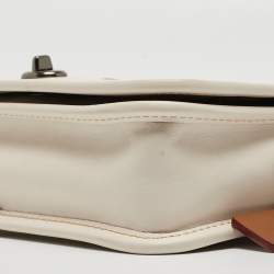 Pre Owned Coach x Disney Mickey Off White Leather Penny Crossbody Bag