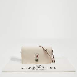Pre Owned Coach x Disney Mickey Off White Leather Penny Crossbody Bag