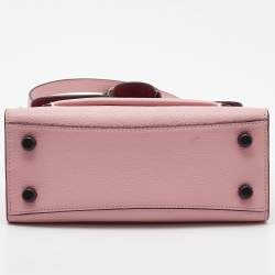 Pre Owned Coach Pink Leather Tabby Top Handle Bag