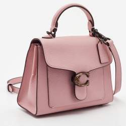 Pre Owned Coach Pink Leather Tabby Top Handle Bag