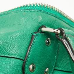 Pre Owned Coach Green Leather Rhyder Satchel