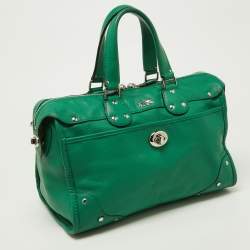 Pre Owned Coach Green Leather Rhyder Satchel