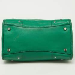 Pre Owned Coach Green Leather Rhyder Satchel