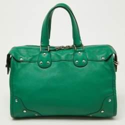 Pre Owned Coach Green Leather Rhyder Satchel
