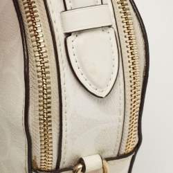 Coach Off White Signature Coated Canvas Serena Satchel