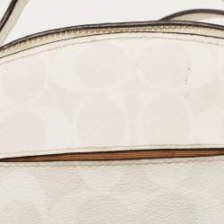 Coach Off White Signature Coated Canvas Serena Satchel