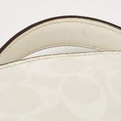 Coach Off White Signature Coated Canvas Serena Satchel