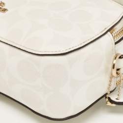 Coach Off White Signature Coated Canvas Serena Satchel
