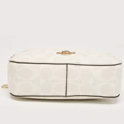 Coach Off White Signature Coated Canvas Serena Satchel