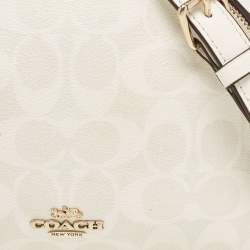 Coach Off White Signature Coated Canvas Serena Satchel