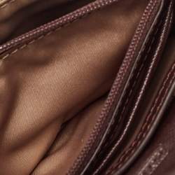 Coach Brown/Beige Signature Canvas Mini Crossbody Bag