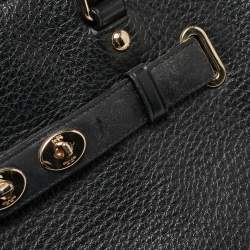 Pre Owned Coach Black Pebbled Leather Blake Carryall Tote
