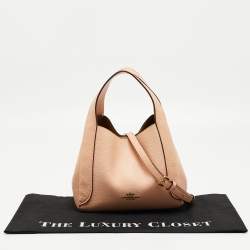 Pre Owned Coach Orange Pebbled Leather Hadley 21 Hobo