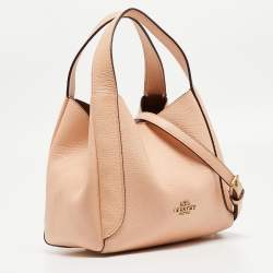 Pre Owned Coach Orange Pebbled Leather Hadley 21 Hobo