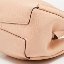 Pre Owned Coach Orange Pebbled Leather Hadley 21 Hobo