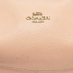 Pre Owned Coach Orange Pebbled Leather Hadley 21 Hobo