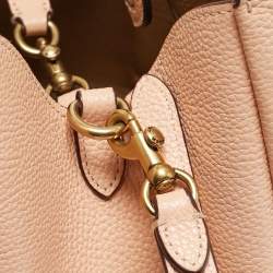 Pre Owned Coach Orange Pebbled Leather Hadley 21 Hobo