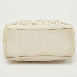 Pre Owned Coach Beige Leather Mini Bennett Satchel