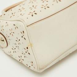 Pre Owned Coach Beige Leather Mini Bennett Satchel